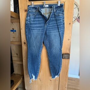 Loft curvy high waist skinny ankle jeans